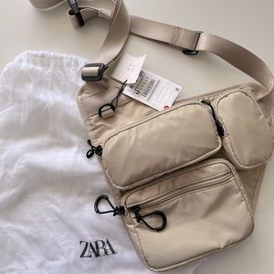 Only used twice ZARA soft nylon crossbody bag